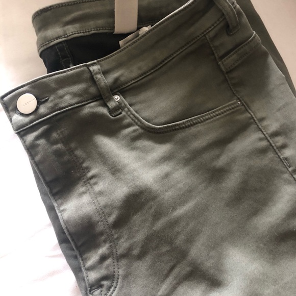 H&M khaki high rise skinny jeans - Picture 1 of 3